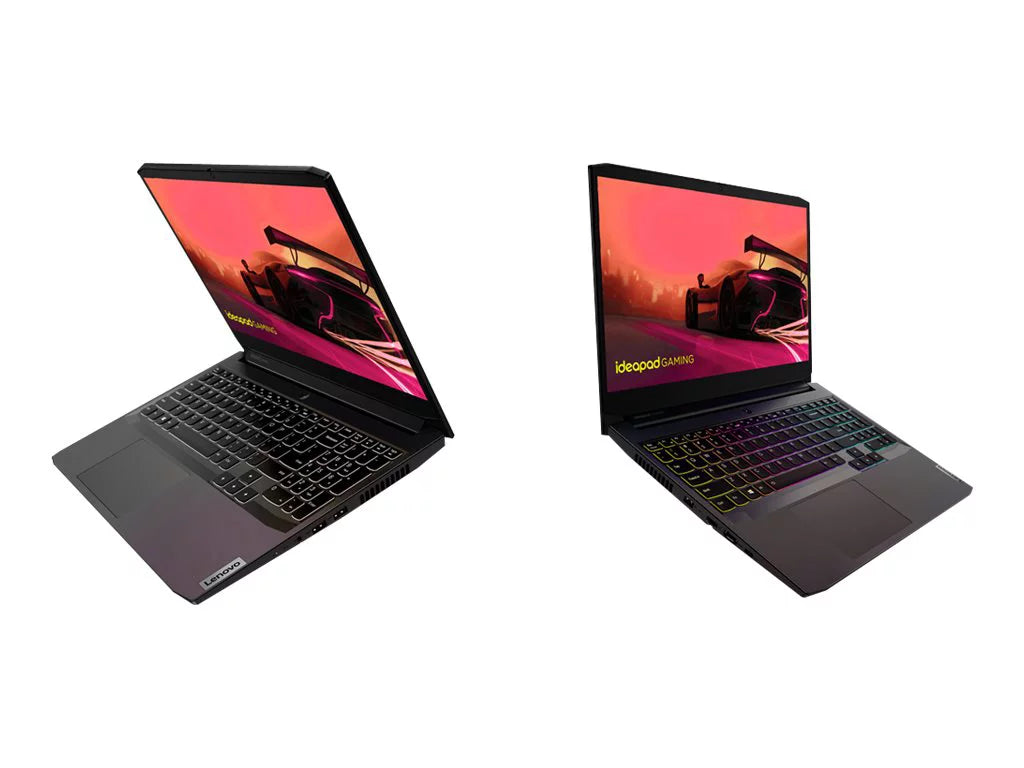 IdeaPad Gaming 3 15ACH6 82K2 - 180-degree hinge design - AMD Ryzen 7 - 5800H / up to 4.4 GHz - Win 11 Home - GF RTX 3050 - 16 GB RAM - 512 GB SSD NVMe - 15.6" IPS 1920 x 1080 (Full HD) @ 120 Hz - 802.11a/b/g/n/ac/ax - shadow Dark - kbd: US