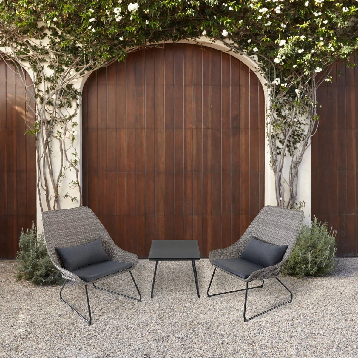 Cambridge 3-Piece Outdoor Wicker Chat Set