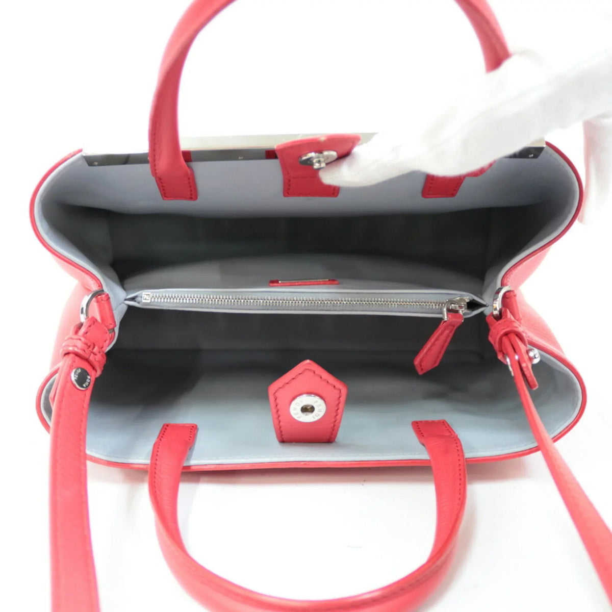 Pre-Owned FENDI Shoulder Bag Handbag Toujour Red Ladies (Fair)