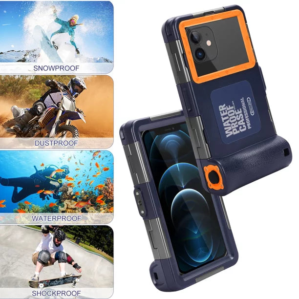 UrbanX Professional [15m/50ft] Swimming Diving Surfing Snorkeling Photo Video Waterproof Protective Case Underwater Housing for Xperia XZ Premium And all Phones Up to 6.9 Inch LCD with Lanyard