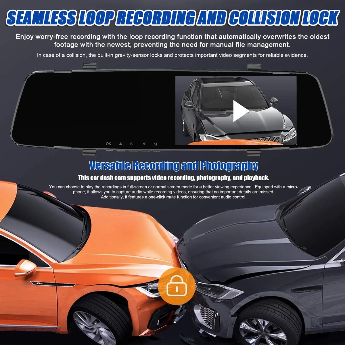 Dazzduo Dash Camera,Dash Camera Rear Dual Camera Dual Camera 4.3 Radars Rear Dual Inch Screen Support Reverse Radars Rear 4.3 Inch Screen 1080P DVR Dash Camera 4.3 Inch 4 Reverse Radars Rear 1080P 4