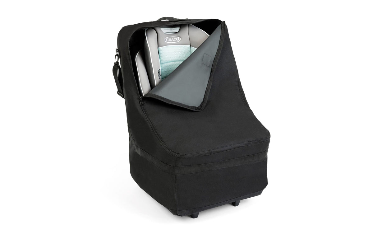 J.L. Childress Wheelie Car Seat Travel Bag and Carrier with Wheels, Dark