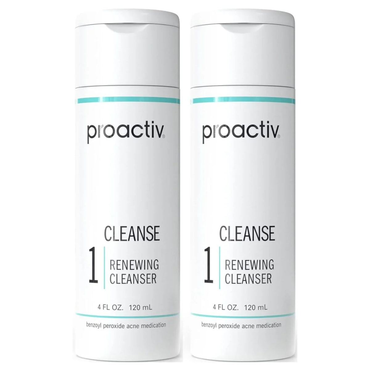 Proactiv Solution Renewing Cleanser Acne Medication Step 1 Cleanse Pack of 2, 4 oz Each