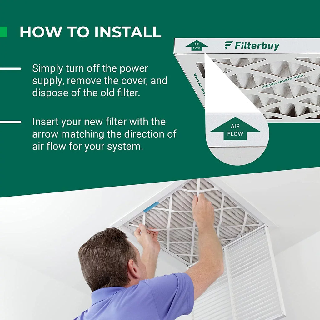 Filterbuy 16x18x2 MERV 8 Pleated HVAC AC Furnace Air Filters (4-Pack)
