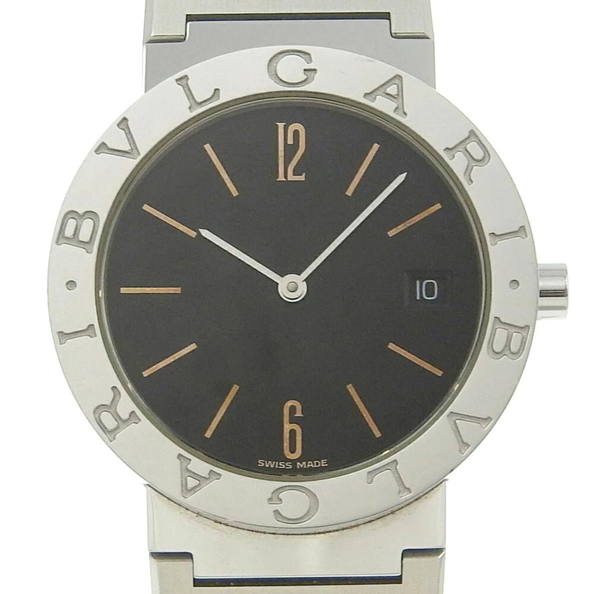 Pre-Owned Bvari BVARI Watch BB33SS Stainless Steel Quartz Analog Display Jet Dial Buari Men's I220823033 (Fair)