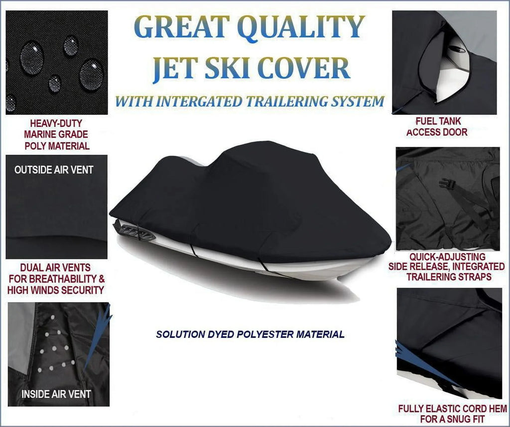 Jet PWC 600D JET SKI Cover Compatible for Sea Doo Sea-Doo Bombardier RXT 260 2011 2012 2013 2014 2015 2016 2017