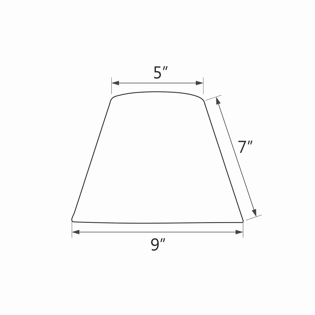 Aspen Creative 32032 Transitional Hardback Empire Shape Spider Construction Lamp Shade in Flaxen, 9" wide (5" x 9" x 7")