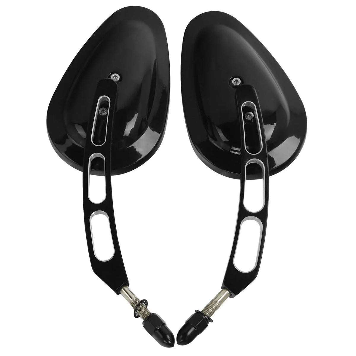 Teledu Dark Rear View Mirrors Harley Softail Deluxe FLSTN Fits 2005-2017 Fits 2016 8mm