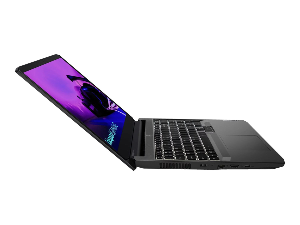 IdeaPad Gaming 3 15ACH6 82K2 - 180-degree hinge design - AMD Ryzen 7 - 5800H / up to 4.4 GHz - Win 11 Home - GF RTX 3050 - 16 GB RAM - 512 GB SSD NVMe - 15.6" IPS 1920 x 1080 (Full HD) @ 120 Hz - 802.11a/b/g/n/ac/ax - shadow Dark - kbd: US