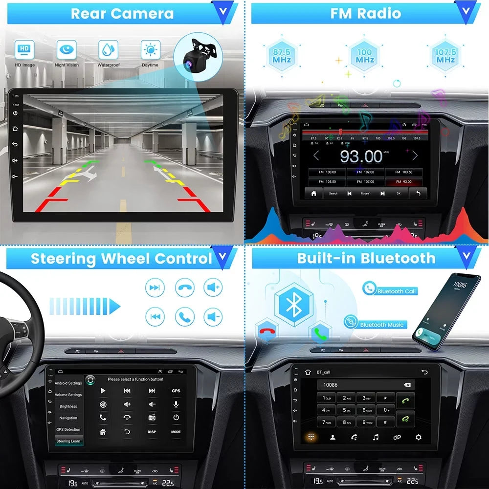 Podofo 2+64G Android 13 for Ford F-150 2009-2012 Low Configuration Wireless Carplay Android Auto Mirror Link 9'' Touchscreen Car Stereo Radio WIFI GPS FM Bluetooth Hifi, AHD Backup Camera