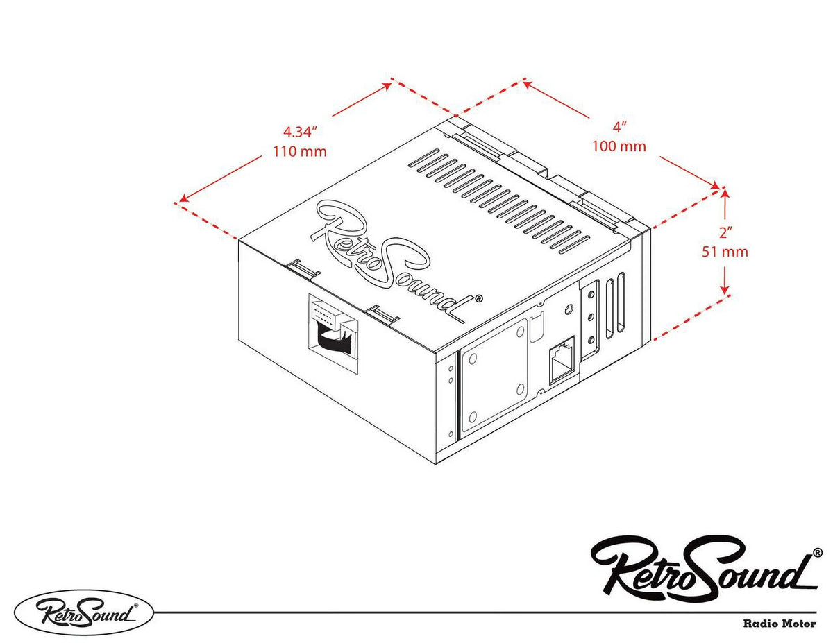 RetroRadio Compatible with 1981-85 Jeep CJ8/Scrambler Features Include Bluetooth, AUX, AM/FM LABC-M1-116-03P-73PJ1