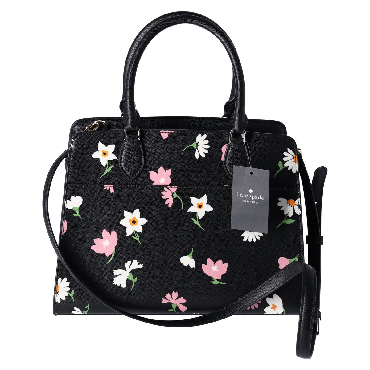 Kate Spade New York Madison Floral Waltz Medium Satchel Ebony Multi