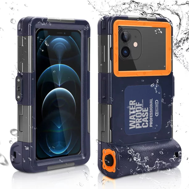 UrbanX Professional [15m/50ft] Swimming Diving Surfing Snorkeling Photo Video Waterproof Protective Case Underwater Housing for Play 20 And all Phones Up to 6.9 Inch LCD with Lanyard