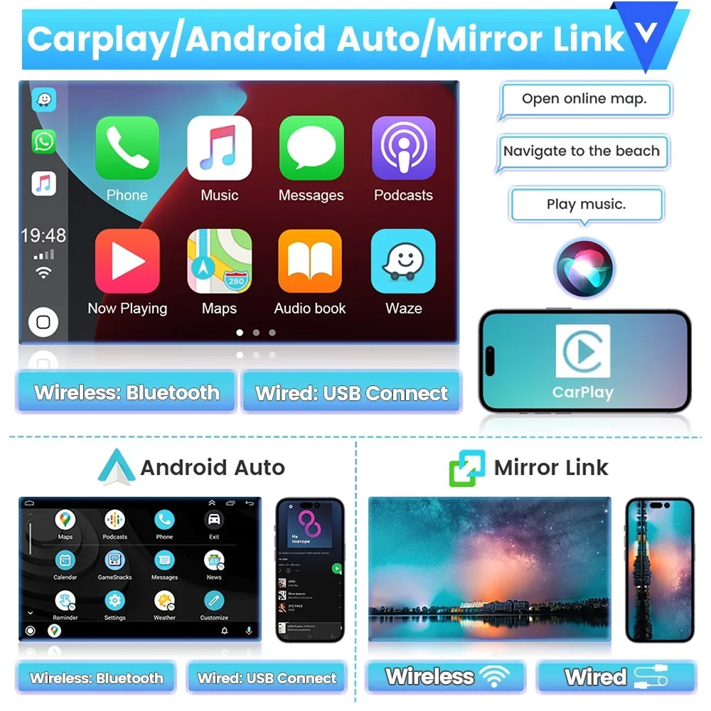 Podofo 2+64G Android 13 for Ford F-150 2009-2012 Low Configuration Wireless Carplay Android Auto Mirror Link 9'' Touchscreen Car Stereo Radio WIFI GPS FM Bluetooth Hifi, AHD Backup Camera