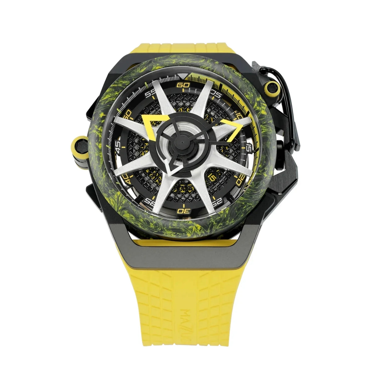 Mazzucato Rim Monza Reversible Chronograph Twin Dial Automatic Men Watch for Adult - Dark