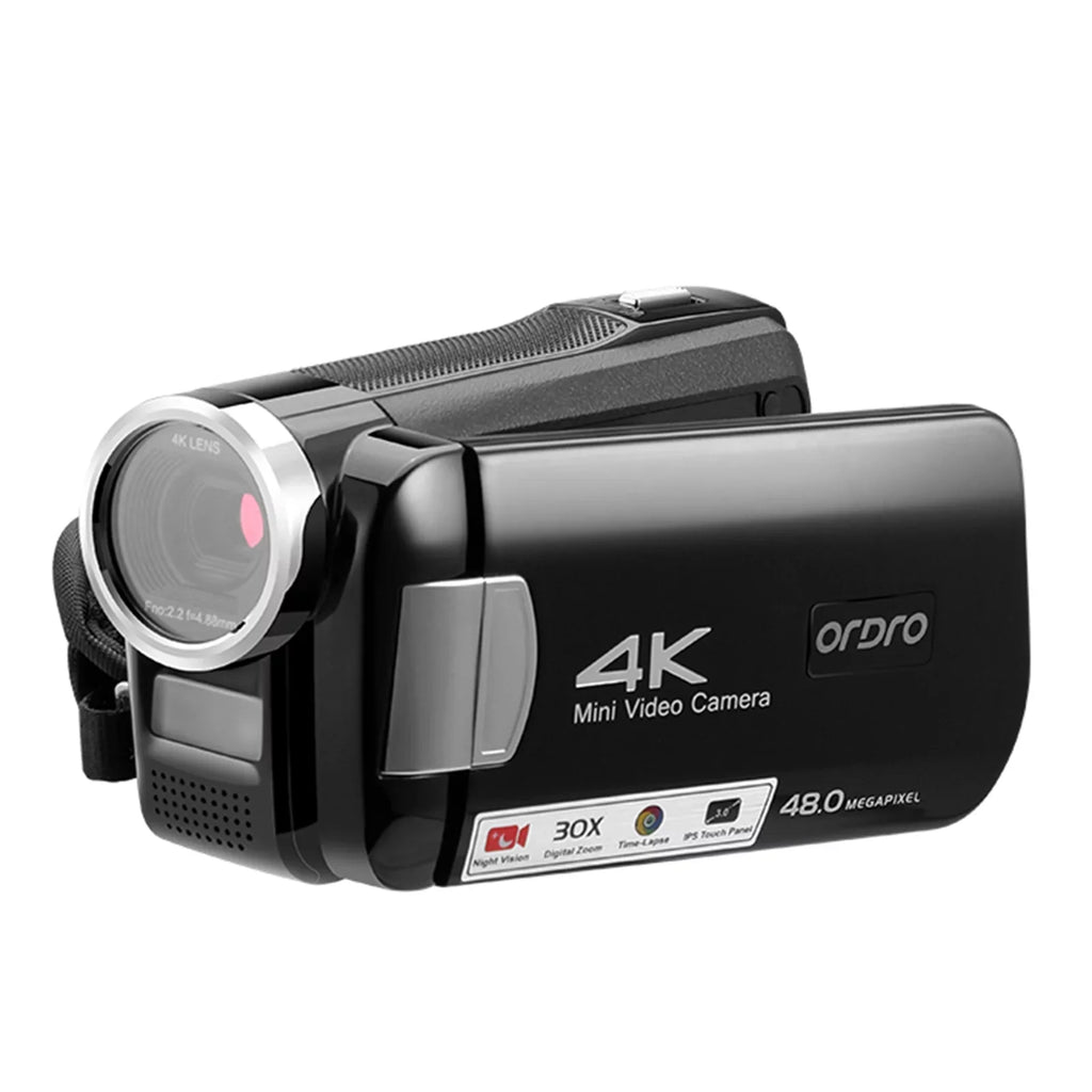 Dcenta AC2 4K Digital Video DV Recorder 48MP 30X Digital Zoom IR 3.0 Inch IPS Touchscreen with Battery Remote Control Carry Bag