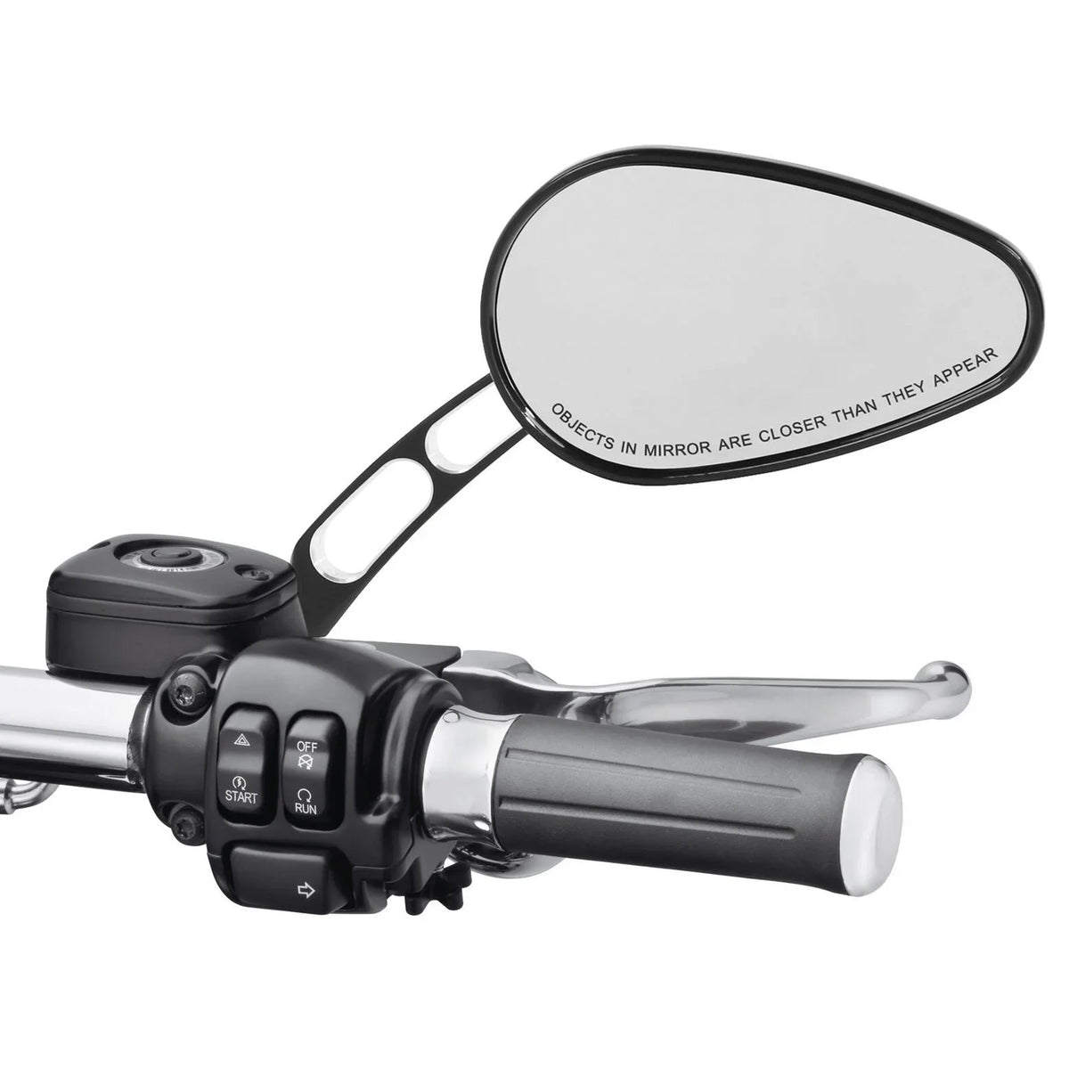 Teledu Dark Rear View Mirrors Harley Softail Deluxe FLSTN Fits 2005-2017 Fits 2016 8mm