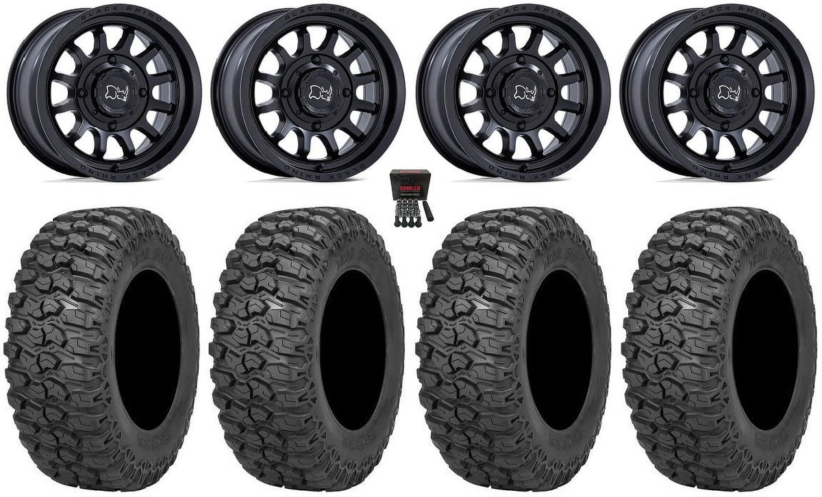 Dark Rhino Rapid 14" Wheels Bk 30" Trail Saw 2.0 Tires Polaris RZR XP 1000 / PRO XP / Ranger XP 900/1000