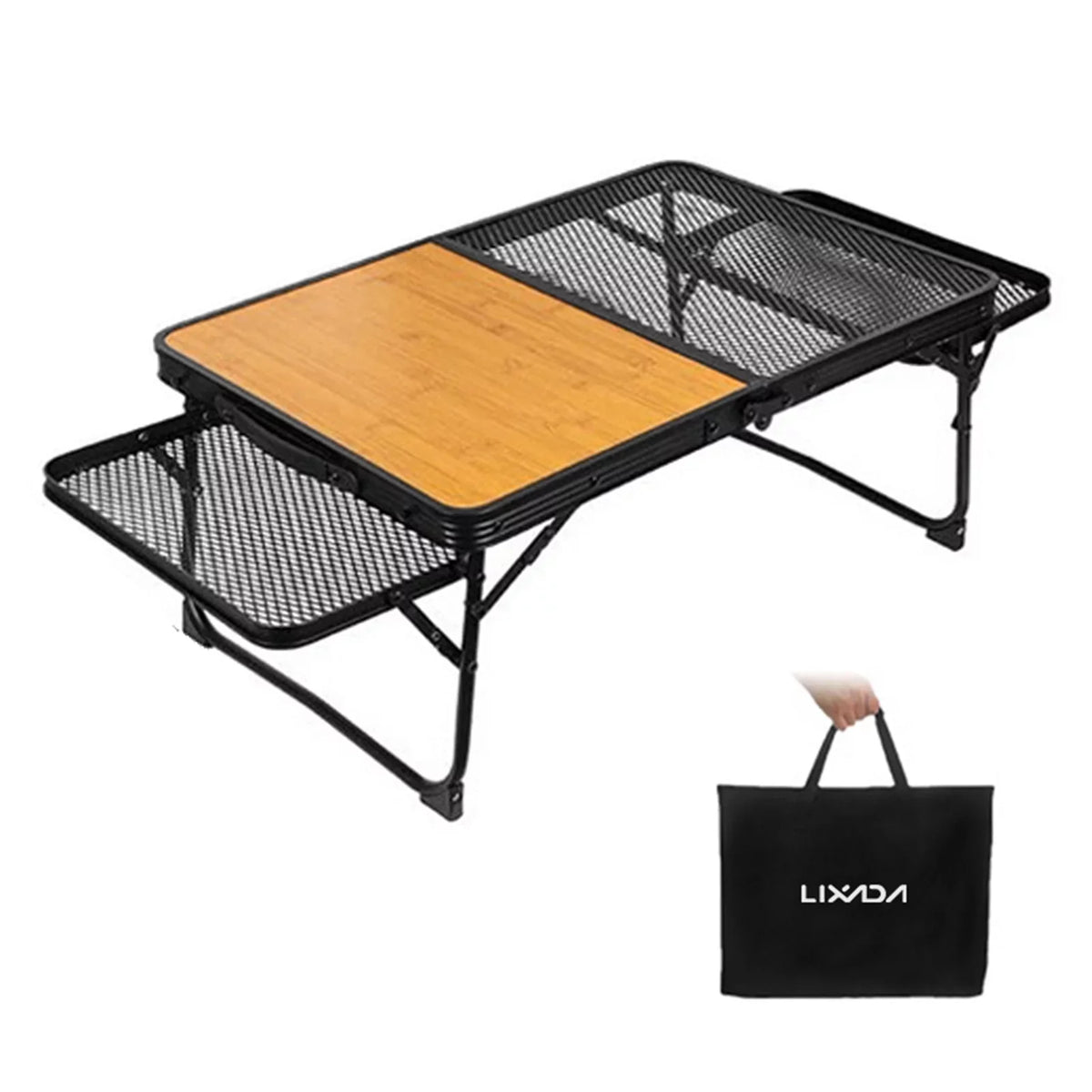 Lixada Folding Camping Table Mass Picnic Cooking Station for Convenient Food Prep