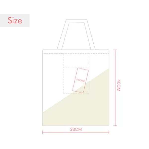 happy valentine day quote style tote canvas bag shopping satchel casual handbag