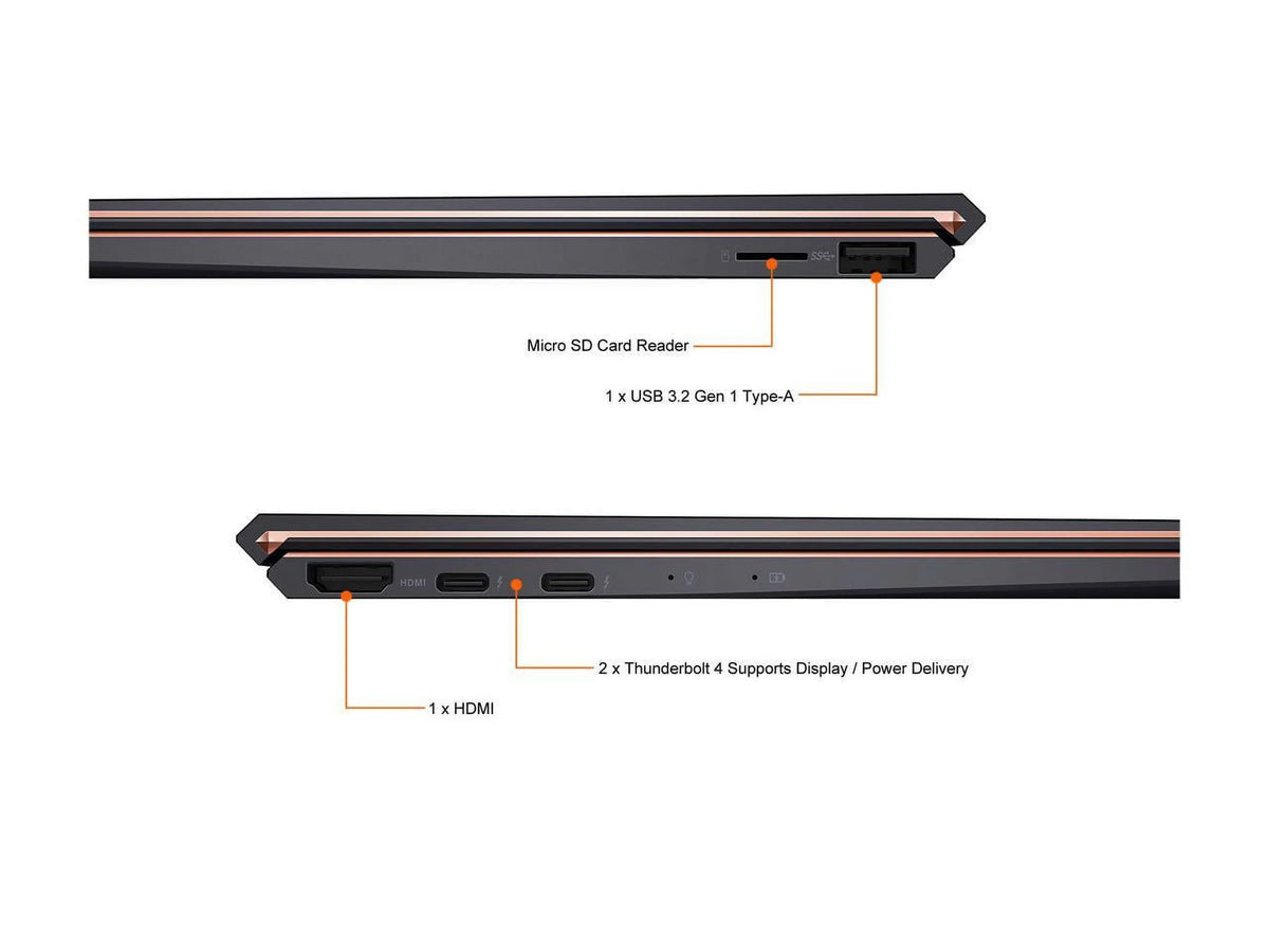 ZenBook S Ultra Slim Laptop, 13.9" 3300x2200 3:2 500nits Touch Display, Evo Platform Core i7-1165G7 CPU, 16GB RAM, 1TB SSD, Thunderbolt 4, TPM, Windows 10 Pro, Jade Dark UX393EA-XB77T