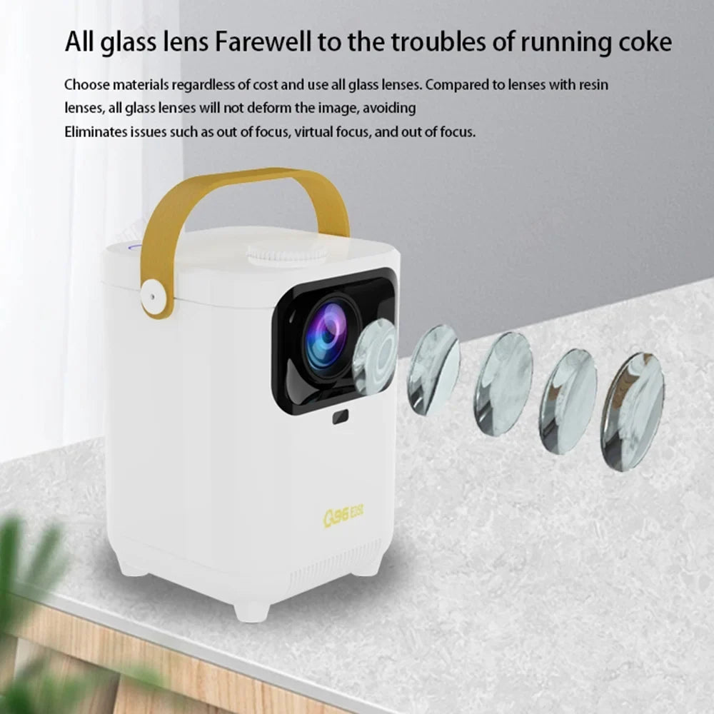 E350 Mini HD 4K Projector Android 11.0 LED Dual Band WIFI 6.0 BT5.0 1920*1080P Home Cinema Auto Focus Outdoor Portable Projector