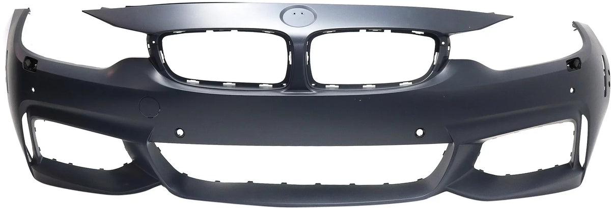 Front BUMPER COVER Compatible For 4-SERIES 2014-2018 Primed with M Sport Line with HLW PDC Sensor Holes/IPAS/Cam Conv/Coupe/HB - CAPA
