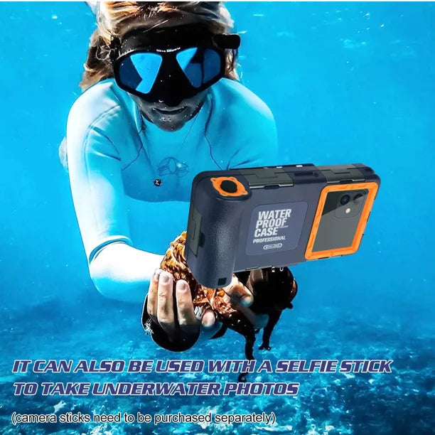 UrbanX Professional [15m/50ft] Swimming Diving Surfing Snorkeling Photo Video Waterproof Protective Case Underwater Housing for Xperia XZ Premium And all Phones Up to 6.9 Inch LCD with Lanyard
