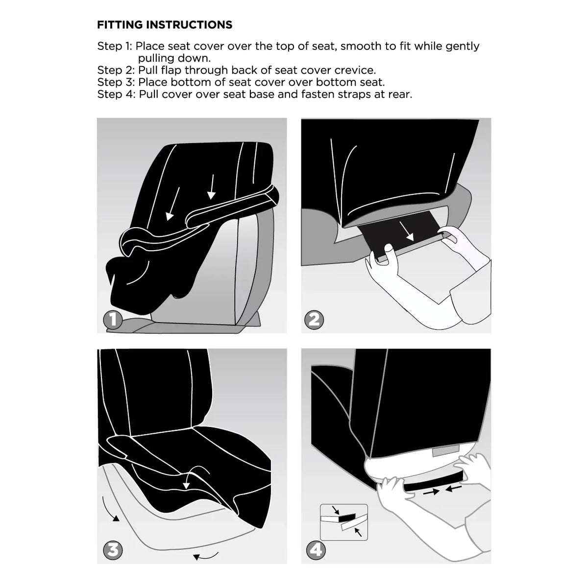 Auto Drive 2 Piece Checker Diamond Car Seat Cover Premium Leather Ebony Universal Fit - 2102SC035