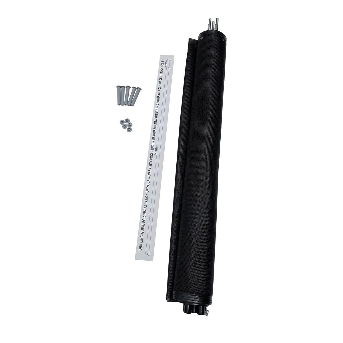 Unique Choice Pool Fence Mesh with Section Kit,12 x 4 Ft Removable In-Ground Pool Safety Ebony