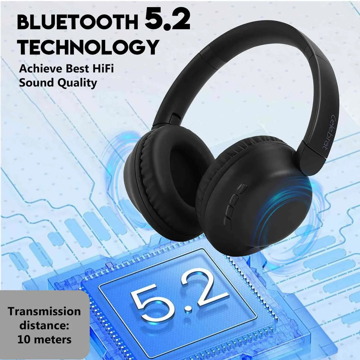 UrbanX Perfect Comfort 955 II Overhead Wireless Bluetooth Headphones For Gear S3 classic LTE Noise-Cancelling, with – Jet
