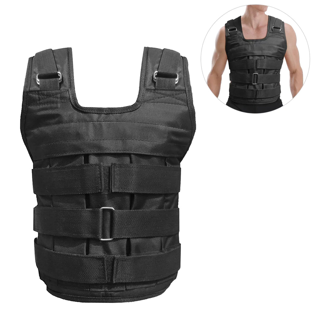 Walmeck Waistcoat, Adjustable Load Vest for Strength Training , 50kg Max. Load (Empty), Oxford Exercise Load Loading